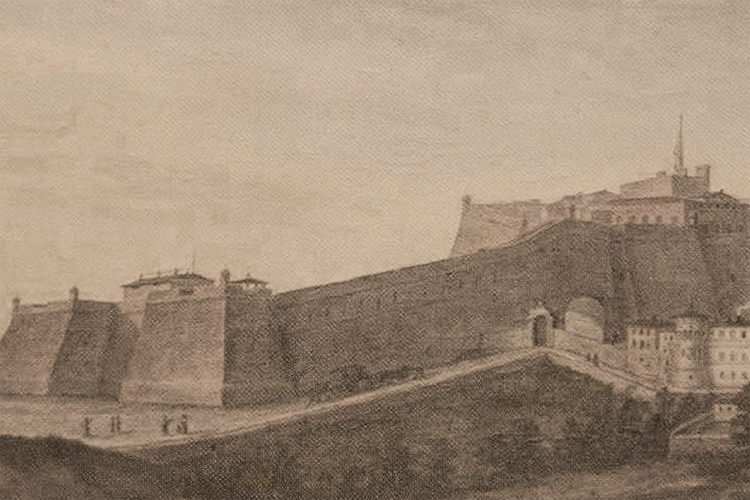 immagine d'epoca delle mura di Perugia