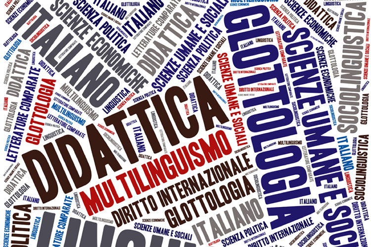 collage di termini dell'ambito linguistico