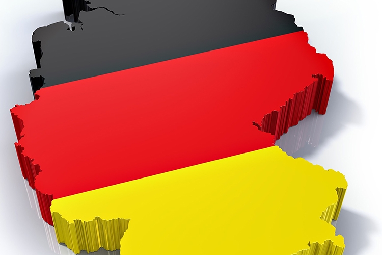 la Germania nei colori della sua bandiera