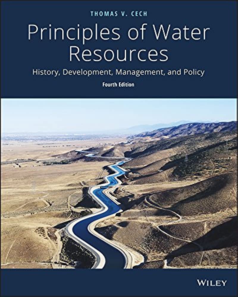 copertina del libro "Principles of Water Resources": un corso d'acqua