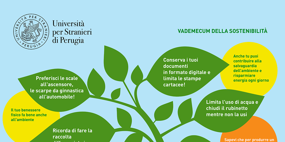 particolare del vademecum della sostenibilità