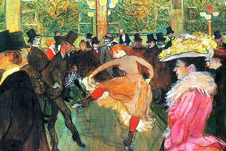 Dettaglio della locandina: un'opera di Lautrec