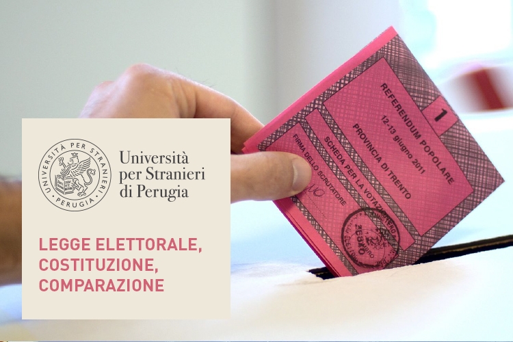 Dettaglio della locandina: scheda elettorale che viene infilata nell'urna