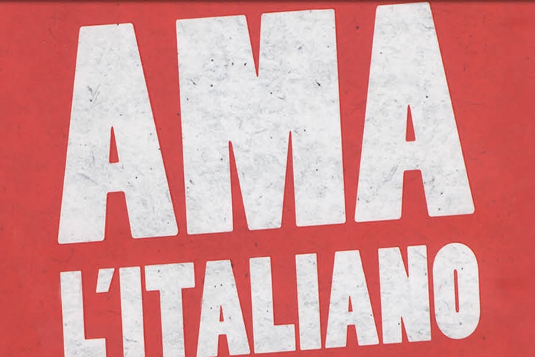 Dettaglio della copertina del libro: "AMA L'ITALIANO"