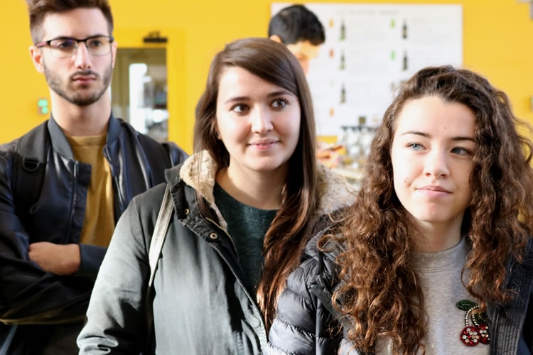 studenti durante la visita