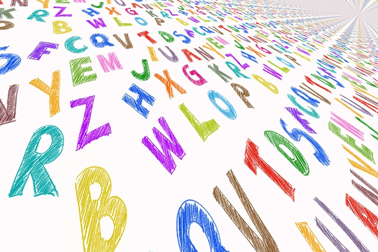 lettere dell'alfabeto di diveri colori
