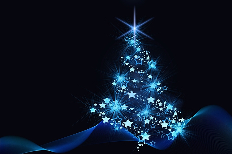 albero di Natale formato da stelle