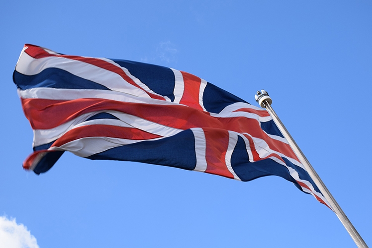 la bandiera del Regno Unito