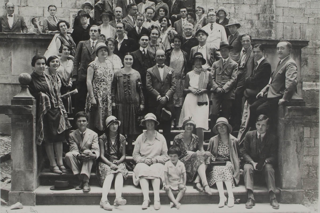 29 luglio 1928 - Studenti in visita a Gubbio