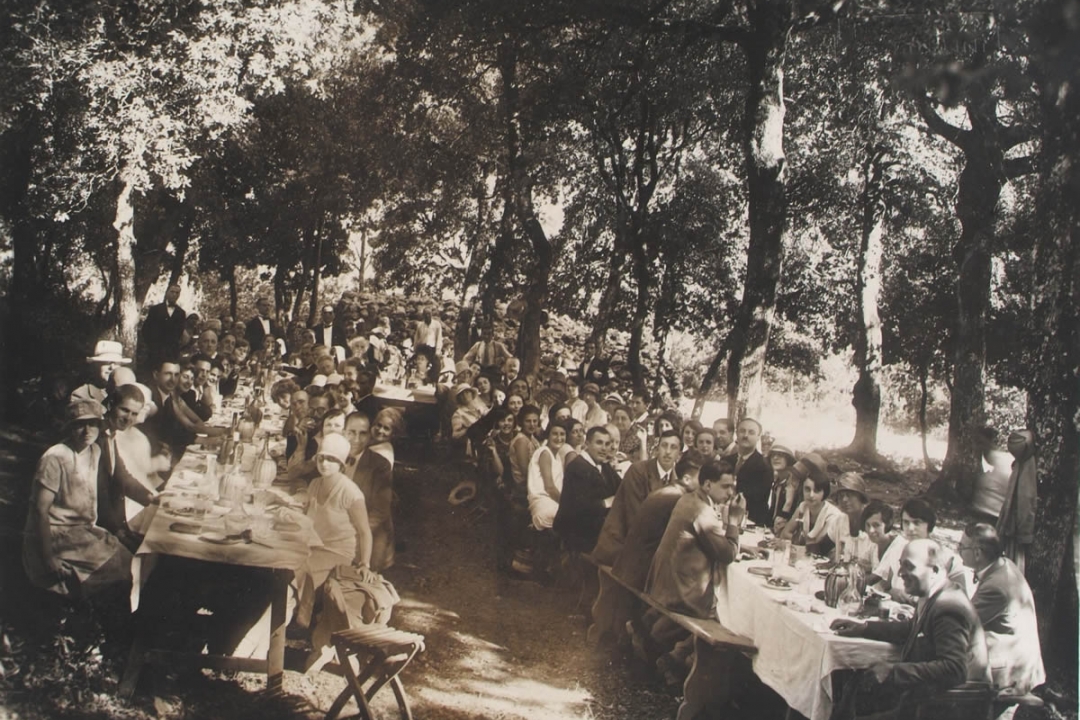 26 agosto 1928 - Spoleto - Pranzo nel bosco di Monteluco