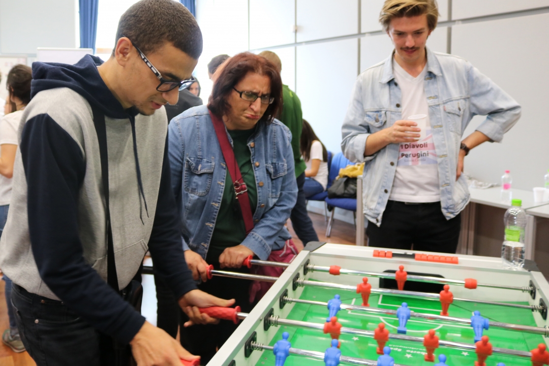 Torneo di biliardino alla Stranieri 