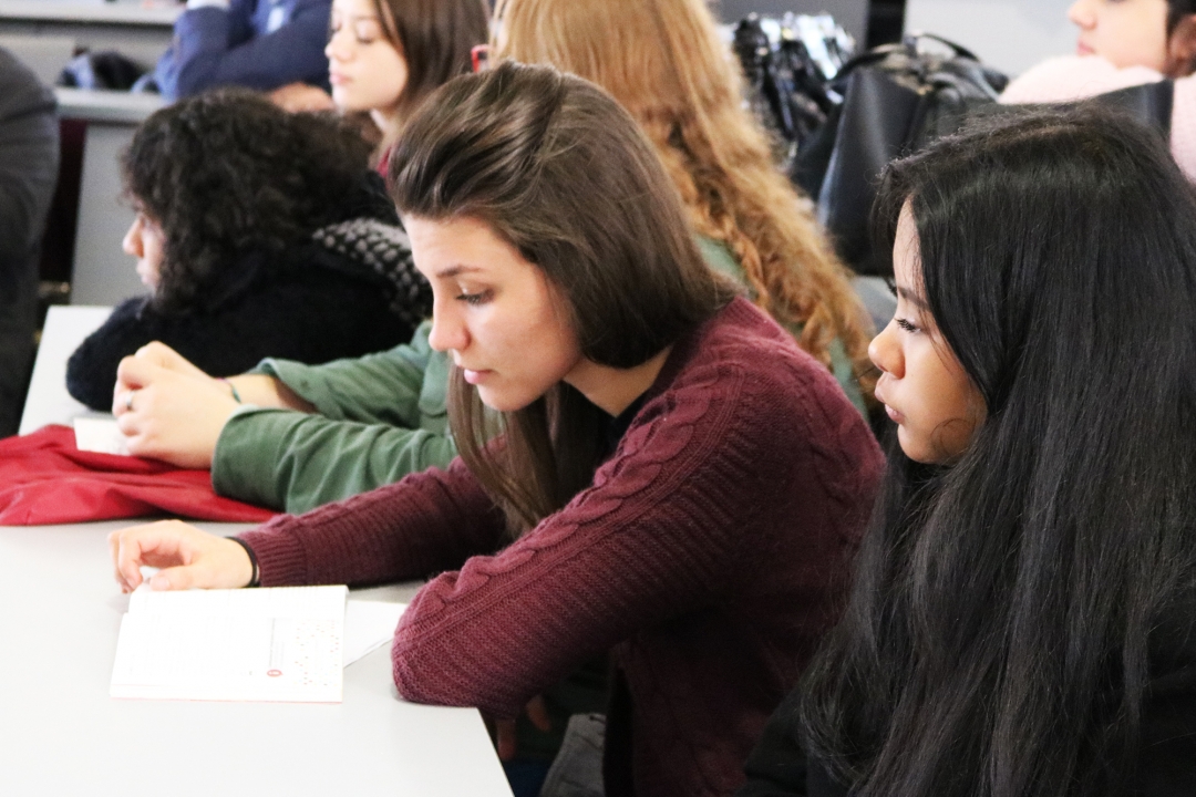 studenti durante l'incontro