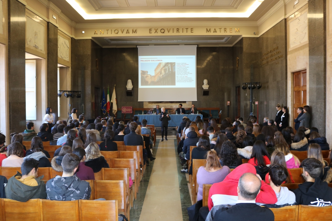 L'Aula Magna durante l'evento