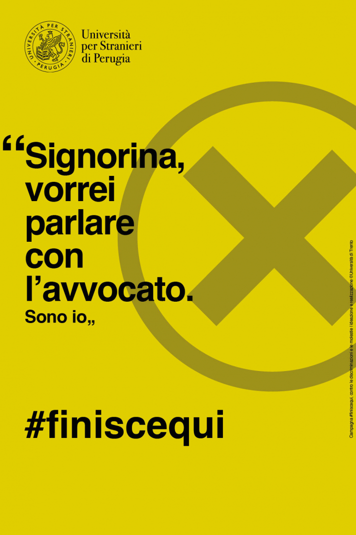 Signorina, vorrei parlare con l'avvocato. Sono io