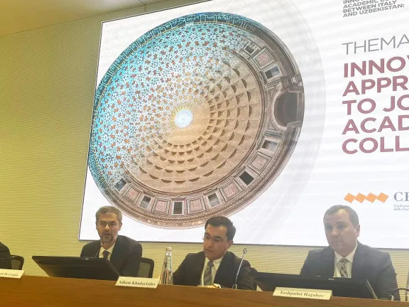 foto del Forum dei rettori italiani e uzbeki