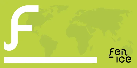Fenice logo and world map